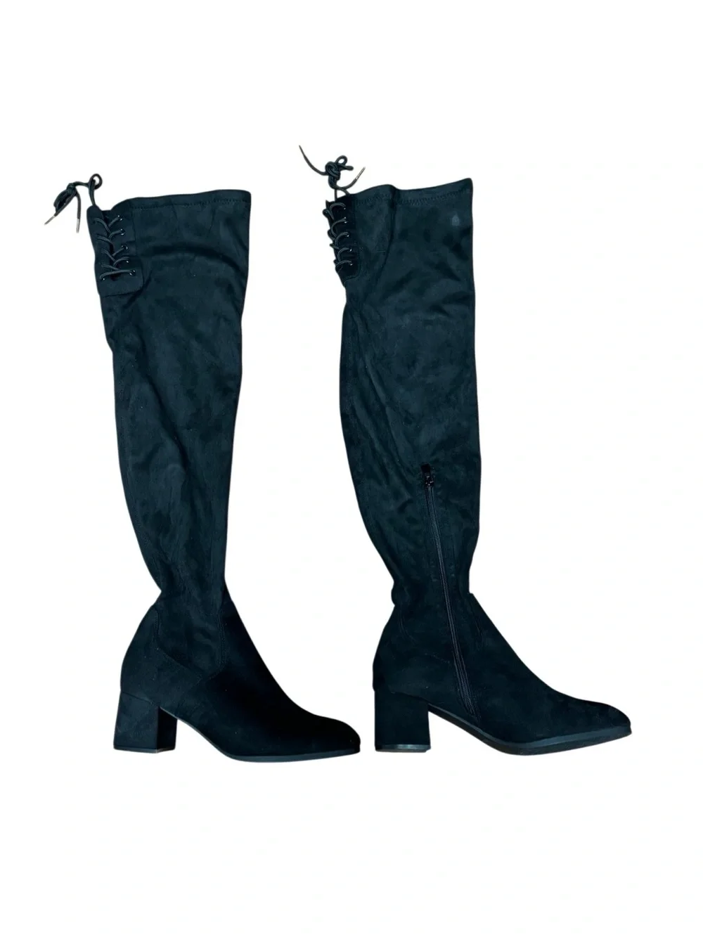DREAM PAIRS Women's Over The Knee Thigh High Boots in Black Size 10
